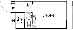 グローバルプラザ日暮里 ワンルームの間取図画像
