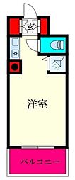 共立リライアンス四谷1 ワンルームの間取図画像