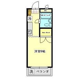 サンハイム・石坂 1Kの間取図画像