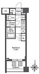 オルサス本所吾妻橋 3階1Kの間取り