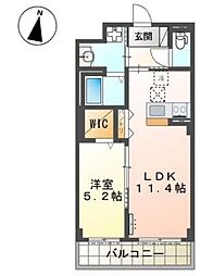 (仮称)千葉市中央区都町新築マンション 1LDKの間取図画像
