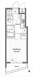 ハーモニーレジデンス東池袋ステーションフロント 1Kの間取図画像