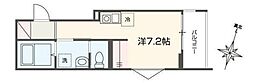 MELLAS西川口IV ワンルームの間取図画像
