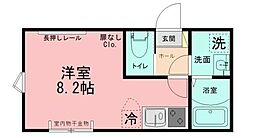 カーサ・ソラティオ東橋本 ワンルームの間取図画像
