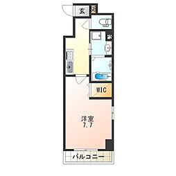 ブランシュ京橋 1Kの間取図画像