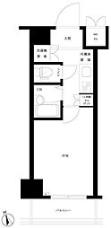 ルーブル鷺宮 3階1Kの間取り