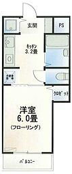 セブンスターハイツ代々木公園 1Kの間取図画像