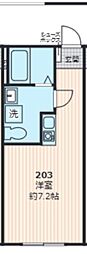シャルマンパルヤベ ワンルームの間取図画像