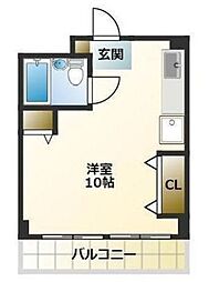 栄興厚木ヴィラ 1Kの間取図画像