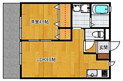 ジラソーレ井尻駅前 1LDKの間取図画像