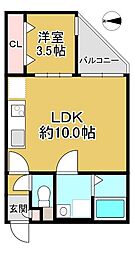 間取図画像 1LDK
