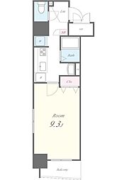 カーサ　フェリーチェ 4階1Kの間取り
