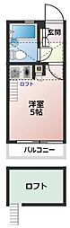 サニーヒルズ 1Kの間取図画像