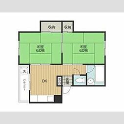 第2マルシンコーポ 2DKの間取図画像