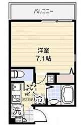アクティ氷川台 1階1Kの間取り