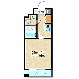 東京メトロ千代田線 赤坂駅 徒歩6分の賃貸マンション 7階1Kの間取り