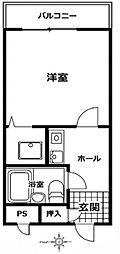 ライオンズマンション平和台第3 1Kの間取図画像