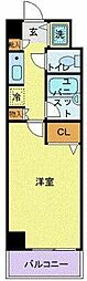 CITY SPIRE国分寺 3階1Kの間取り