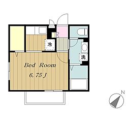 小田急小田原線 小田急相模原駅 徒歩10分の賃貸アパート 1階1Kの間取り