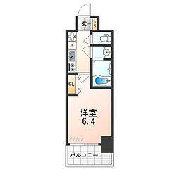LUXENA住之江公園 1Kの間取図画像