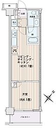 エスティメゾン豊洲レジデンス 3階1LDKの間取り