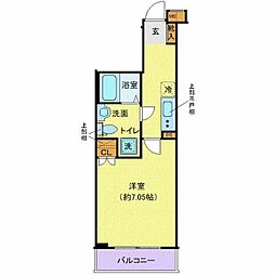都営大江戸線 門前仲町駅 徒歩4分の賃貸マンション 1階1Kの間取り
