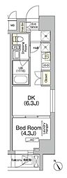 JPnoie門前仲町 1DKの間取図画像