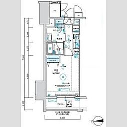 JR中央線 八王子駅 徒歩9分の賃貸マンション 3階1Kの間取り