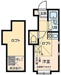 87house02 ワンルームの間取図画像