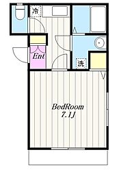 パルホームズ 1Kの間取図画像