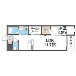 ＬＩＦＥＦＩＥＬＤ曰佐 4階1SLDKの間取り