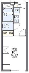 レオパレスプレジール 1Kの間取図画像