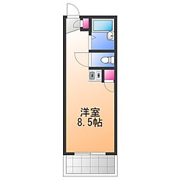グランセオ泉佐野 ワンルームの間取図画像
