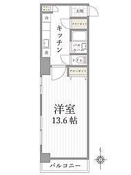 イカリヤビル 502 5階1Kの間取り