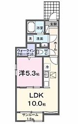 ライラック 1LDKの間取図画像