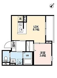 robot home 西八王子(ロボットホーム ニシハチオウジ) 1LDKの間取図画像