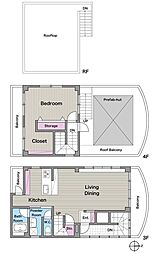 Marina赤羽 3階1LDKの間取り