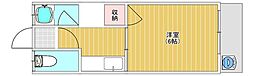 パルコーポB 1Kの間取図画像
