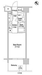 コンフォリア南砂町 1Kの間取図画像