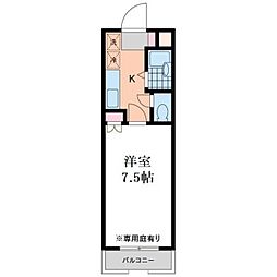 ライヴス鷺宮 1Kの間取図画像