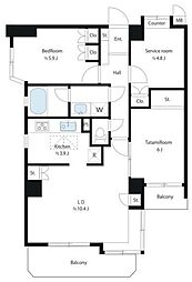 田端パインマンション高台通り 1階3LDKの間取り