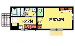 ルーチェ・ミタカ 1Kの間取図画像