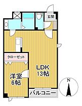 アレイII 405 ｜ 福岡県久留米市津福本町636-1（賃貸マンション1LDK・4階・45.00㎡） その2