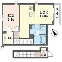 セリシール 00201 ｜ 神奈川県茅ヶ崎市東海岸北５丁目8335-1（賃貸アパート1LDK・2階・47.50㎡） その2