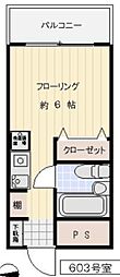 クレール玉川学園前 ワンルームの間取図画像