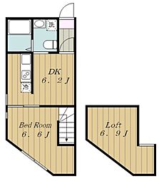 Len fort 町田 2階1DKの間取り