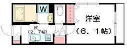 ComfortA 1Kの間取図画像