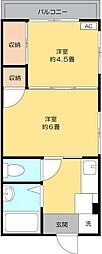 メゾン川口朝日1 2Kの間取図画像