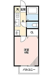 ラークヒルズ 1Kの間取図画像