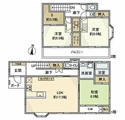 前平井戸建 1階3SLDKの間取り